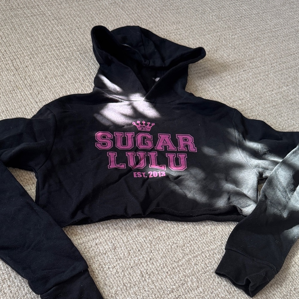 Black Cropped Hoodie